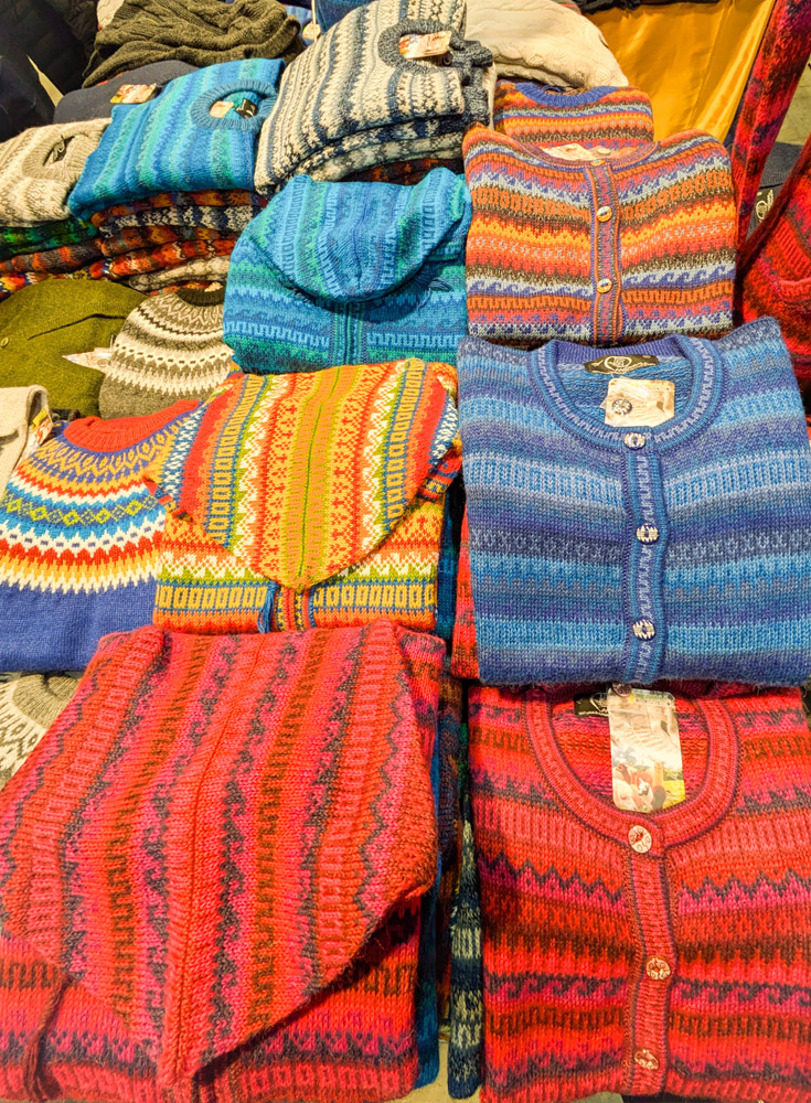 Peruvian sweaters in Artigiano in Fiera